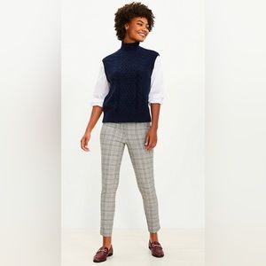 LOFT NWT Sutton Skinny Pants in Plaid